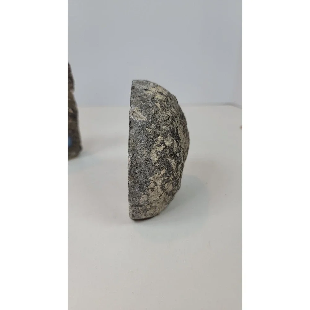 natural stone amethyst quartz crystal cluster geode Bookends